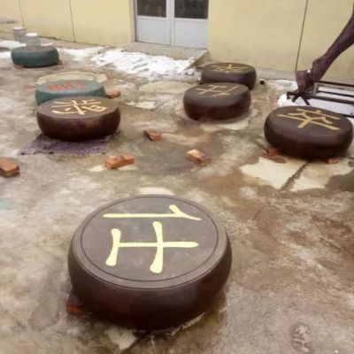 中国象棋不锈钢景观雕塑