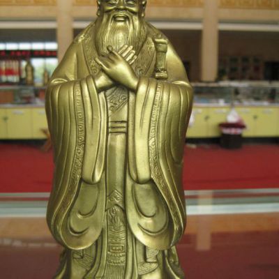 教育家孔子人物园林铜雕