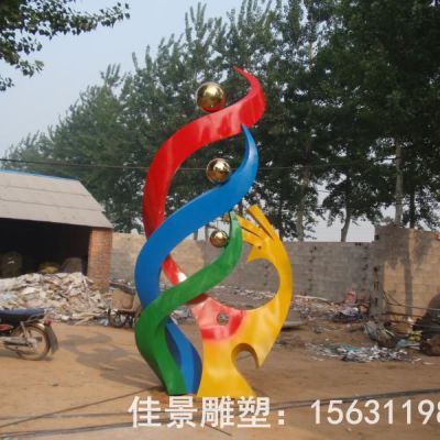 抽象凤凰景区不锈钢雕塑
