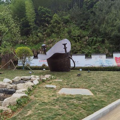 古代酒樽公园标志铜雕