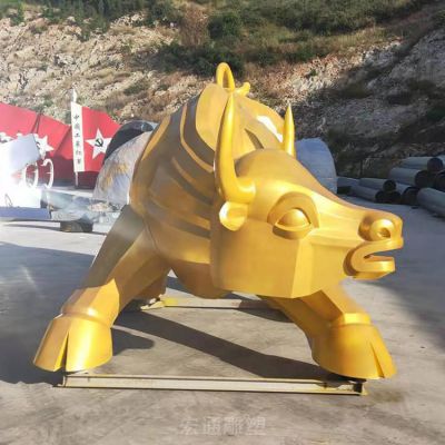 华尔街牛动物小区铜雕