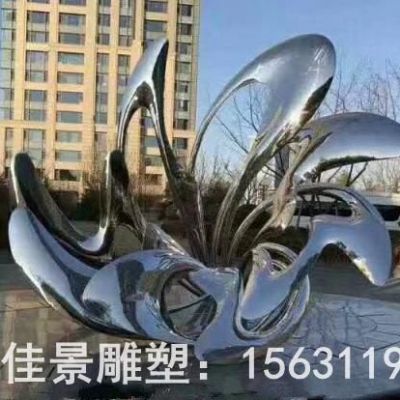 大型镜面标志不锈钢雕塑