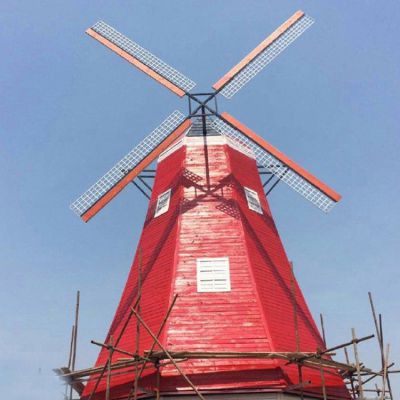 彩绘风车不锈钢校园雕塑