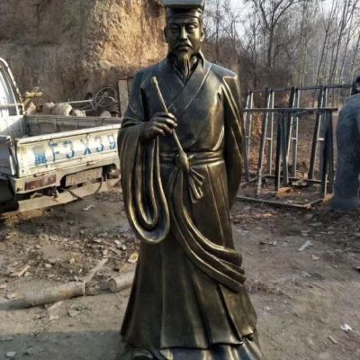 书法家王羲之庭院铜雕