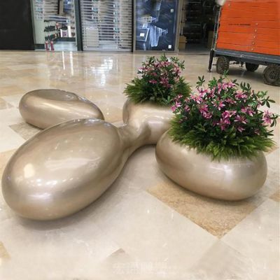 花盆景观广场标志铜雕