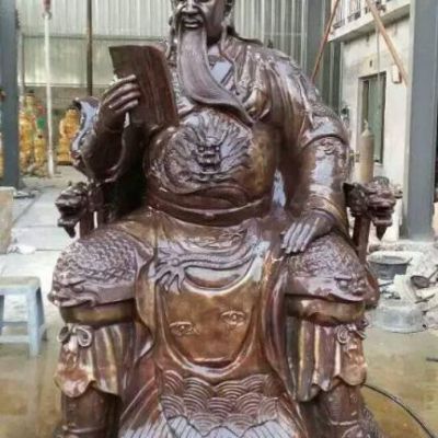 关公看书户外景观铜雕