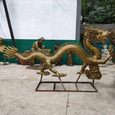 铜龙别墅景观铜雕