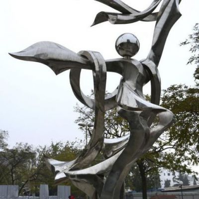 抽象人物城市不锈钢雕塑