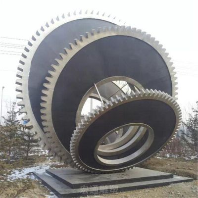 齿轮景观小区不锈钢雕塑