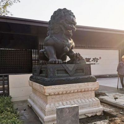 青铜狮子景区景观铜雕