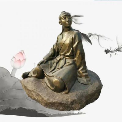 古人讲学校园人物铜雕