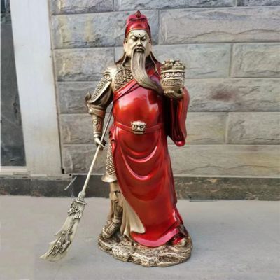 古代关羽公园人物铜雕