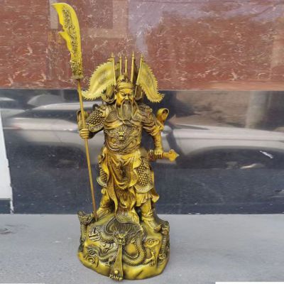 古代关羽户外人物铜雕