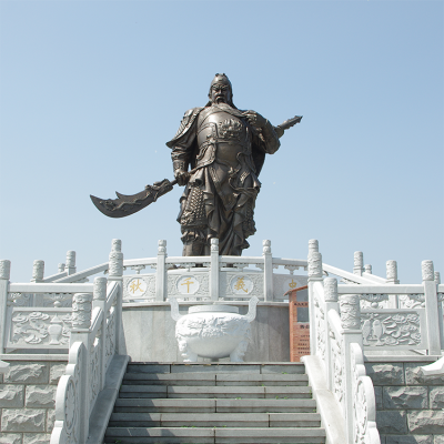 古代关羽校园人物铜雕
