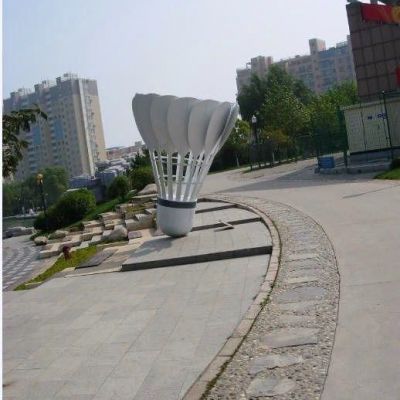 不锈钢羽毛球户外雕塑