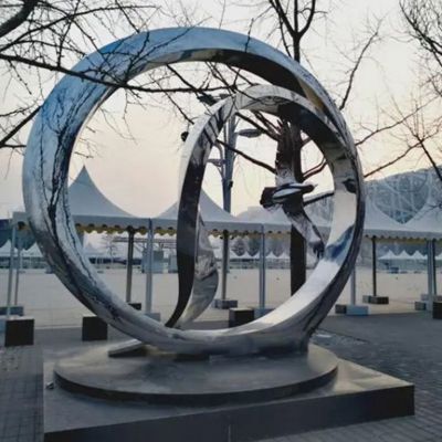 镜面标志不锈钢别墅雕塑