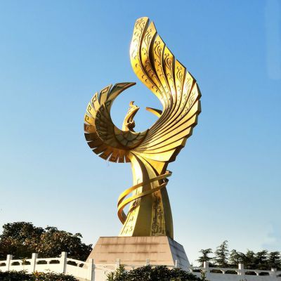 神兽凤凰户外动物铜雕