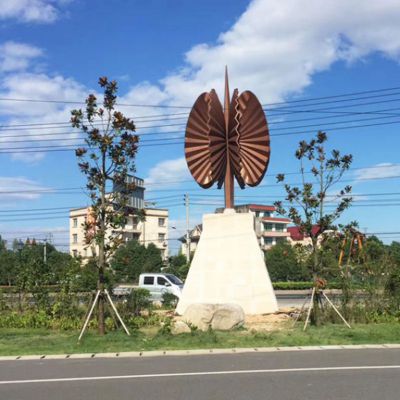 异形圆环园林不锈钢雕塑