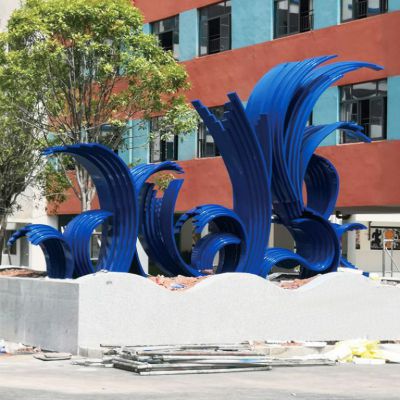 异形圆环户外不锈钢雕塑