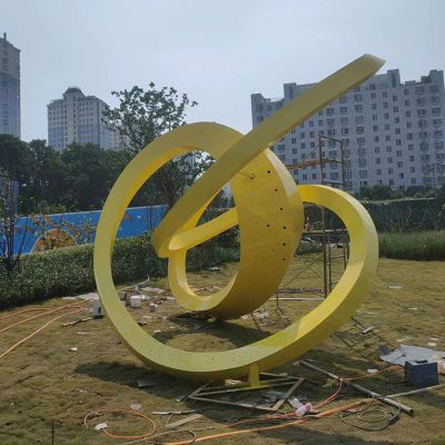 异形圆环公园不锈钢雕塑