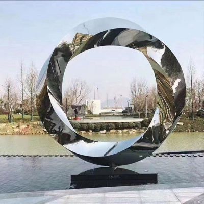 异形圆环城市不锈钢雕塑
