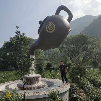 茶文化茶壶城市景观铜雕