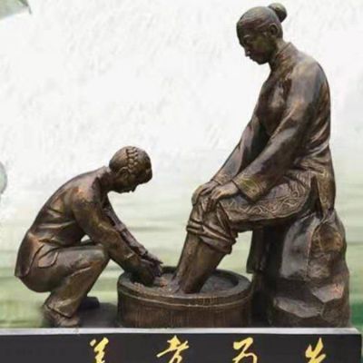 修脚景观小品铜雕