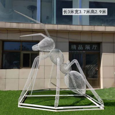 镂空动物 抽象不锈钢蚂蚁雕塑