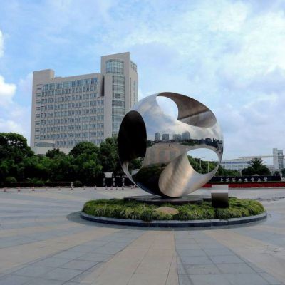 镜面抽象球不锈钢雕塑