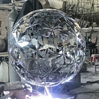 镂空球标志景区不锈钢雕塑