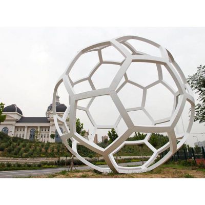 镂空球标志城市不锈钢雕塑