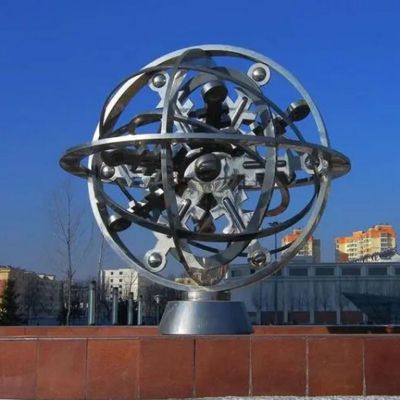 镂空球标志公园不锈钢雕塑