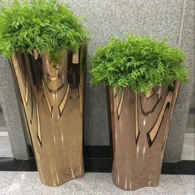 不锈钢花盆广场景观雕塑