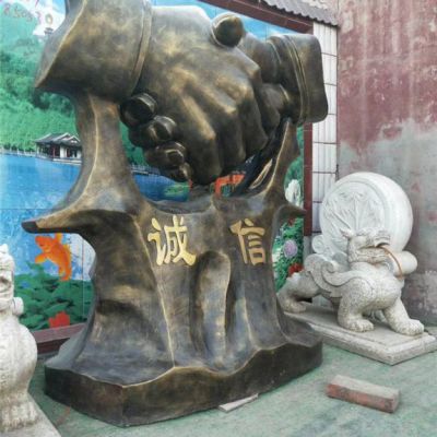 诚信标志街边景观铜雕