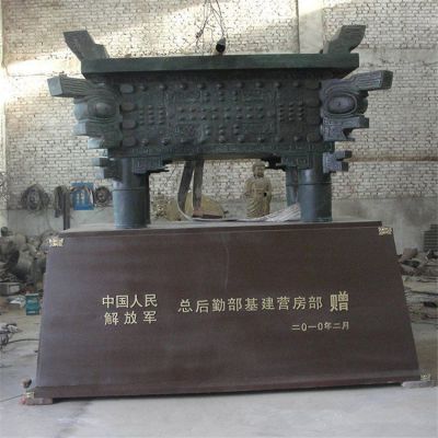 青铜鼎街边标志铜雕