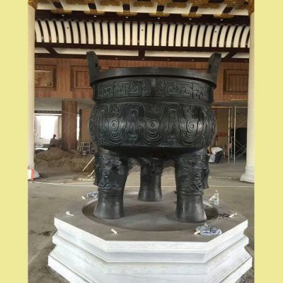 青铜鼎户外标志铜雕