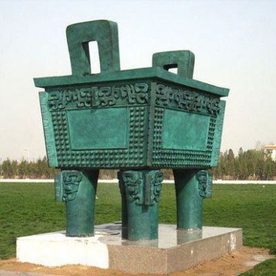 诚信鼎商场景观铜雕