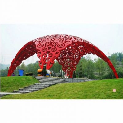 彩绘标志不锈钢景观雕塑