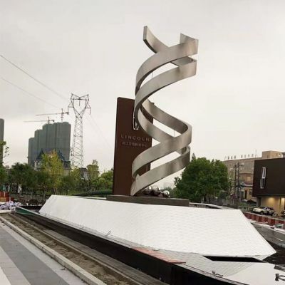 镜面标志建筑不锈钢雕塑