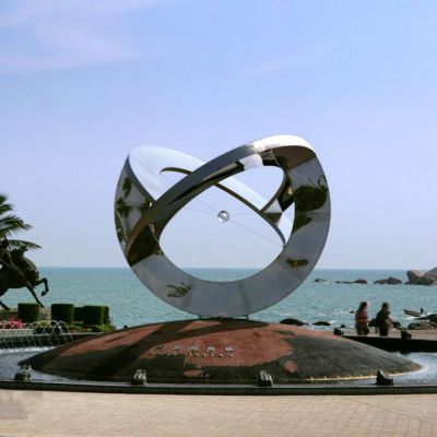 镜面彩绘标志不锈钢雕塑