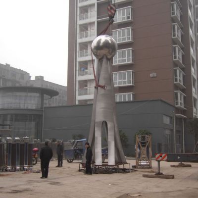 镜面标志不锈钢抽象雕塑