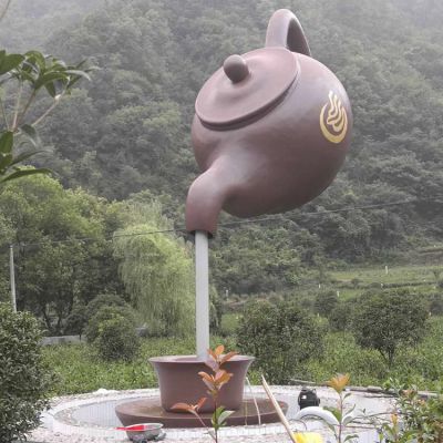 茶壶茶杯别墅景观铜雕