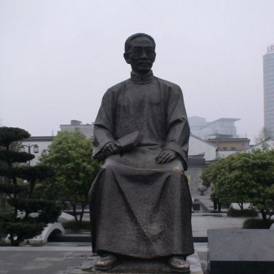 教育家蔡元培庭院人物铜雕