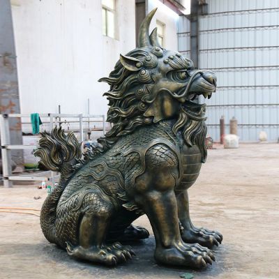 神兽狴犴动物景观铜雕