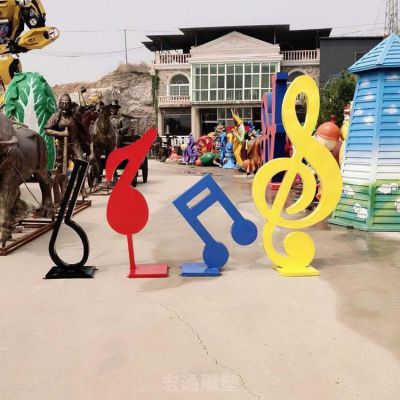 不锈钢抽象音符广场雕塑