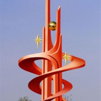企业辉煌抽象不锈钢雕塑