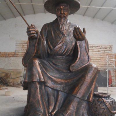 政治家姜太公景观铜雕