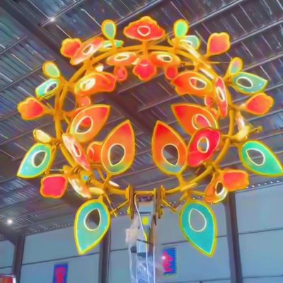 抽象风动不锈钢景观雕塑