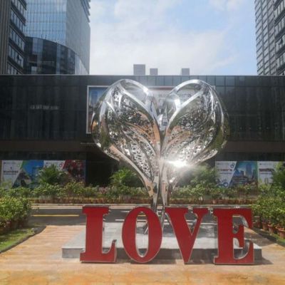 公园不锈钢love景观雕塑