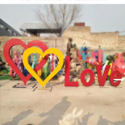 不锈钢love公园景观雕塑